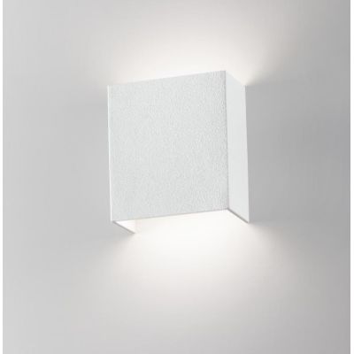 APPLIQUE CUBO PICCOLO ALLUMINIO BIANCO 6W 3000K O 4000K LED LUCE SOPRA SOTTO ISYLUCE - Cristalensi Shop Online