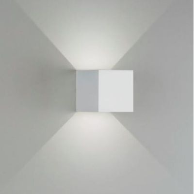 APPLIQUE CUBO BIANCO NERO CORTEN ANTRACITE 6W LED 3000K O 4000K FASCIO LUCE REGOLABILE ISYLUCE - Cristalensi Shop Online