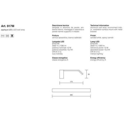APPLIQUE ISYLUCE MEDIO PER SPECCHIO DA BAGNO BIANCO O NERO LED 12W 3000K ISYLUCE - Cristalensi Shop Online