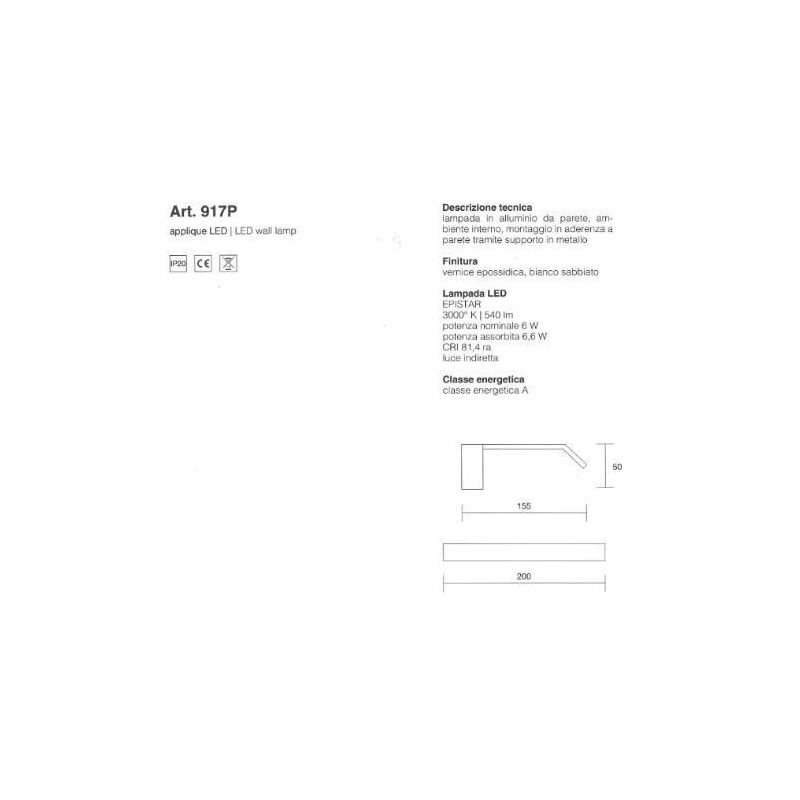 APPLIQUE ISYLUCE PICCOLO PER SPECCHIO DA BAGNO BIANCO LED 6W 3000K ISYLUCE - Cristalensi Shop Online