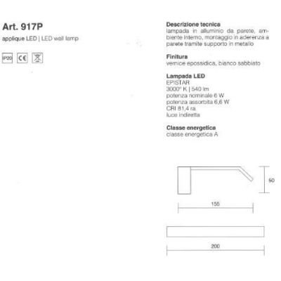 APPLIQUE ISYLUCE PICCOLO PER SPECCHIO DA BAGNO BIANCO LED 6W 3000K ISYLUCE - Cristalensi Shop Online