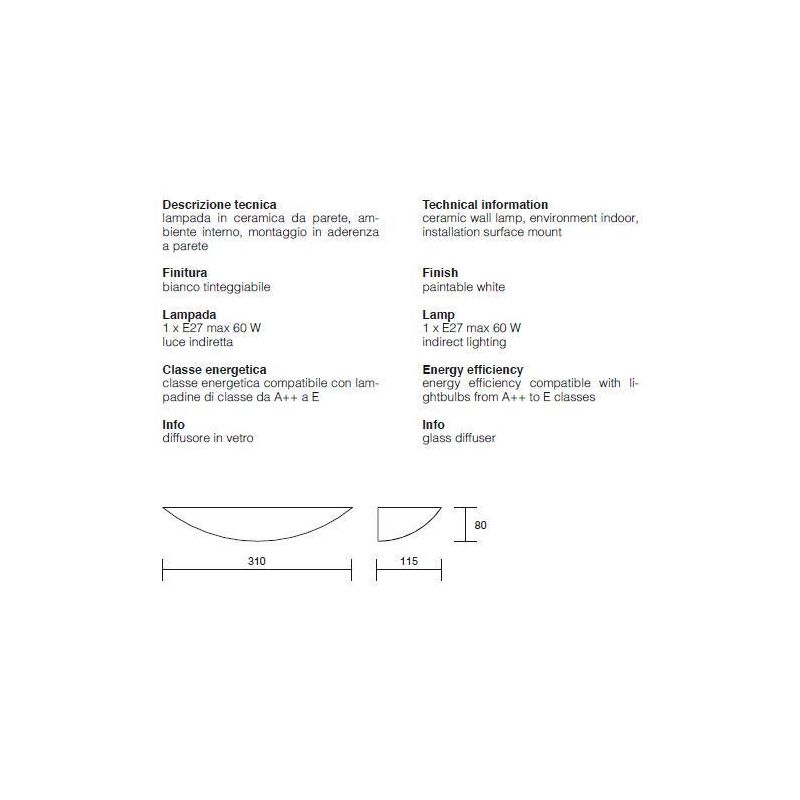 APPLIQUE ISYLUCE BIANCO EFFETTO GESSO DIAMETRO 31 VERNICIABILE ECONOMICO ISYLUCE - Cristalensi Shop Online