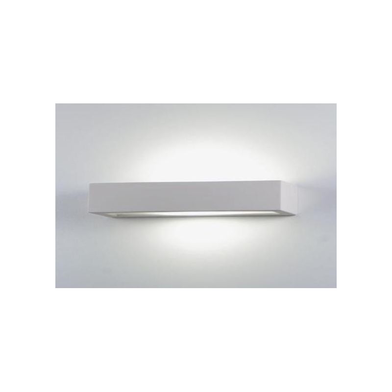 APPLIQUE ISYLUCE EFFETTO GESSO 2XE27 VERNICIABILE RETTANGOLARE MODERNO ISYLUCE - Cristalensi Shop Online