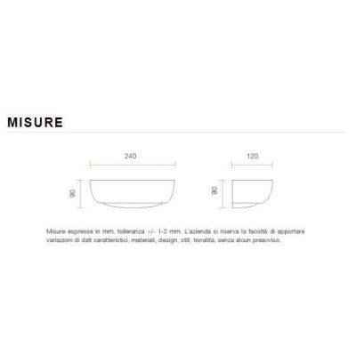 8215 BELFIORE LAMPADA DA PARETE IN CERAMICA DIAMETRO 24 VERNICIABILE 9010 BELFIORE - Cristalensi Shop Online