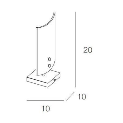SHADOW LUMETTO ALTEZZA CM 20 IN CROMO CON VETRO BIANCO, NERO, FOGLIA ORO O ARGENTO DI TOP LIGHT Top Light Illuminazione - Crista
