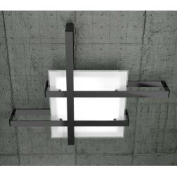 CROSS 100 DI TOP LIGHT PLAFONIERA GRANDE 4XE27 BIANCA, SABBIA O NERA Top Light Illuminazione - Cristalensi Shop Online 2