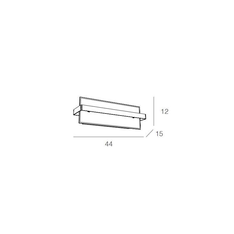 CROSS APPLIQUE MEDIO CM 44 CON MONTATURA BIANCA,SABBIA O NERA VETRO SATINATO Top Light Illuminazione - Cristalensi Shop Online