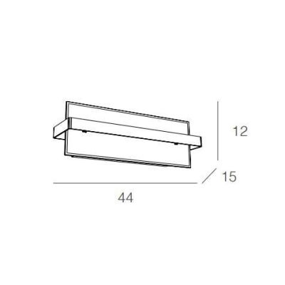 CROSS APPLIQUE MEDIO CM 44 CON MONTATURA BIANCA,SABBIA O NERA VETRO SATINATO Top Light Illuminazione - Cristalensi Shop Online