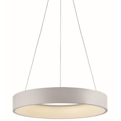 HOOP SOSPENSIONE CIRCOLARE DIAMETRO 60 CM A LED 42W 3000K IN METALLO BIANCO Pan International - Cristalensi Shop Online
