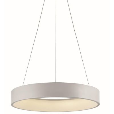 HOOP SOSPENSIONE CIRCOLARE DIAMETRO 80 CM A LED 62W 3000K IN METALLO BIANCO Pan International - Cristalensi Shop Online