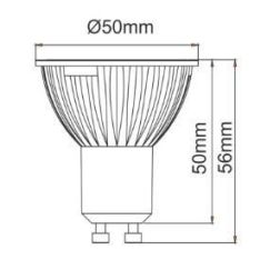 LAMPADINA GU10 6W 3000K - 4000K 510 LUMEN 50.000 ORE VITA BENEITO FAURE - Cristalensi Shop Online 2