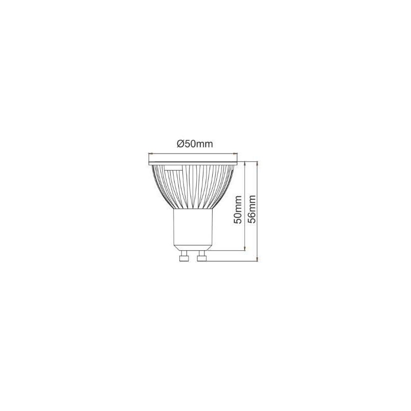 LAMPADINA GU10 6W 3000K - 4000K 510 LUMEN 50.000 ORE VITA BENEITO FAURE - Cristalensi Shop Online