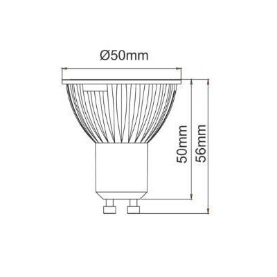 LAMPADINA GU10 6W 3000K - 4000K 510 LUMEN 50.000 ORE VITA BENEITO FAURE - Cristalensi Shop Online