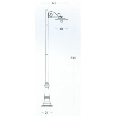 ANTIQUE LAMPIONE PER ESTERNO ALTO 234 CM IN ALLUMINIO VERNICIATO ANTRACITE Sovil - Cristalensi Shop Online