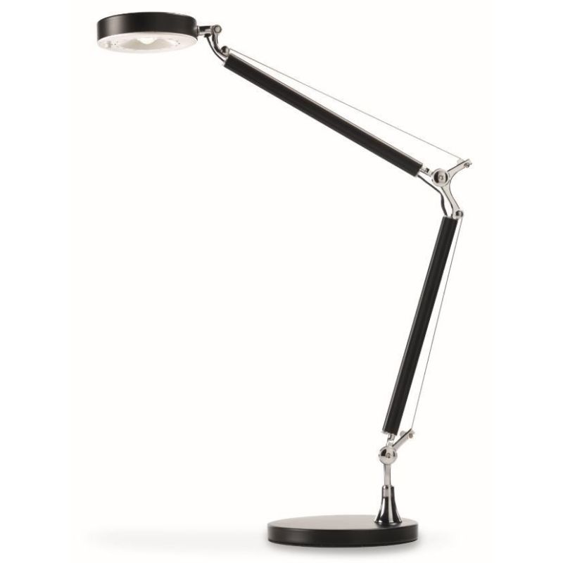ALTER LAMPADA DA TAVOLO CON LED DA 5W 4000K IN NERO SNODI CROMO Pan International - Cristalensi Shop Online