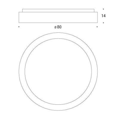 HOOP PLAFONIERA LED 62W 3680 LUMEN 3000K DIAMETRO 80 CM MODERNA ALLUMINIO BIANCO Pan International - Cristalensi Shop Online