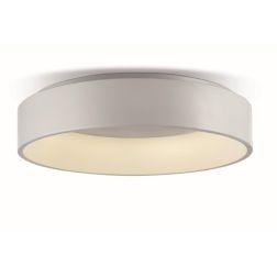 HOOP PLAFONIERA LED 42W 2410 LUMEN 3000K DIAMETRO 60 CM MODERNA ALLUMINIO BIANCO Pan International - Cristalensi Shop Online
