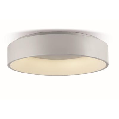 HOOP PLAFONIERA LED 42W 2410 LUMEN 3000K DIAMETRO 60 CM MODERNA ALLUMINIO BIANCO Pan International - Cristalensi Shop Online