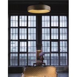 HOOP PLAFONIERA LED 42W 2410 LUMEN 3000K DIAMETRO 60 CM MODERNA ALLUMINIO BIANCO Pan International - Cristalensi Shop Online 2