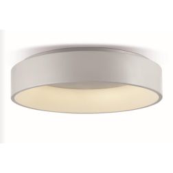 HOOP PLAFONIERA LED 32W 1680 LUMEN 3000K DIAMETRO 45 CM MODERNA ALLUMINIO BIANCO Pan International - Cristalensi Shop Online