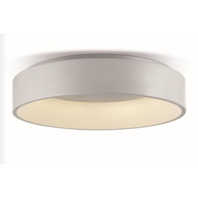 HOOP PLAFONIERA LED 32W 1680 LUMEN 3000K DIAMETRO 45 CM MODERNA ALLUMINIO BIANCO Pan International - Cristalensi Shop Online