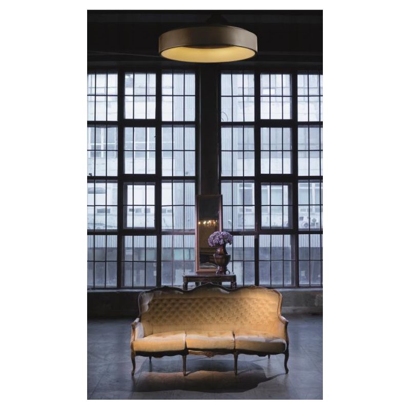 HOOP PLAFONIERA LED 32W 1680 LUMEN 3000K DIAMETRO 45 CM MODERNA ALLUMINIO BIANCO Pan International - Cristalensi Shop Online