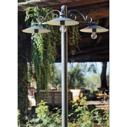 ANTIQUE PALO PER ESTERNO 3 LUCI IN ALLUMINIO VERNICIATO DI GRIGIO ANTRACITE Sovil - Cristalensi Shop Online