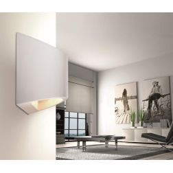 IDRA APPLIQUE IN GESSO VERNICIABILE CON LED INTEGRATO 2X6W 3000K DIAMETRO 30 CM Pan International - Cristalensi Shop Online 2