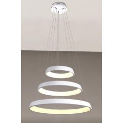 2051 LAMPADARIO SOSPENSIONE 3 ANELLI LED 102W COLORE SABBIA O BIANCO DI AFFRALUX ANELLIDIODI AFFRALUX - Cristalensi Shop Online 2