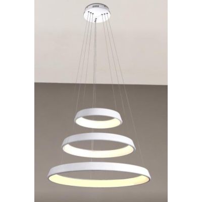 2051 LAMPADARIO SOSPENSIONE 3 ANELLI LED 102W COLORE SABBIA O BIANCO DI AFFRALUX ANELLIDIODI AFFRALUX - Cristalensi Shop Online