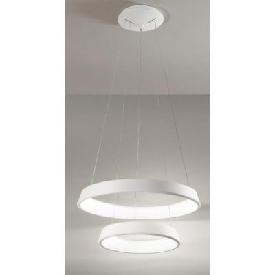 2053 DOPPIO ANELLO DIAMETRO 60-40 LED 54W COLORE SABBIA O BIANCO MODERNO AFFRALUX AFFRALUX - Cristalensi Shop Online