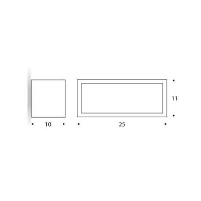 CONNECTION 3 LED 18W 1500 LUMEN APPLIQUE/PLAFONIERA IN 3 COLORI IP54 MODERNA Pan International - Cristalensi Shop Online