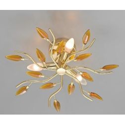 2086 PLAFONIERA ORO-AMBRA CROMO-TRASPARENTE O CROMO-FUME' DIAMETRO 43 CM DI AFFRALUX AFFRALUX - Cristalensi Shop Online 2