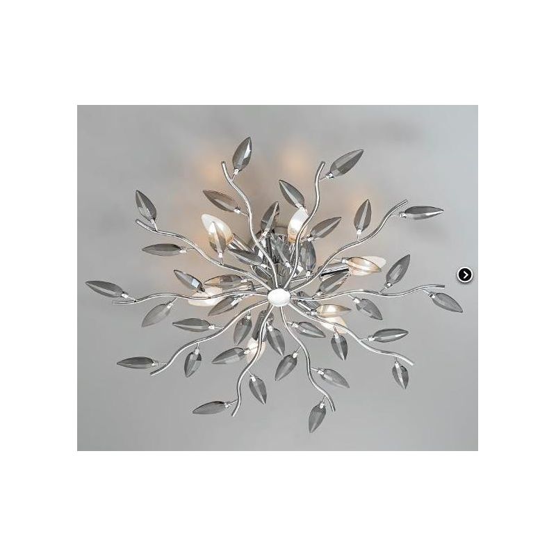 2087 PLAFONIERA DIAMETRO 70 CM ORO-AMBRA CROMO-TRASPARENTE CROMO-FUME' DI AFFRALUX AFFRALUX - Cristalensi Shop Online