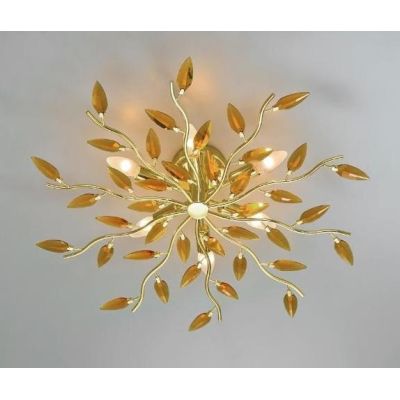 2087 PLAFONIERA DIAMETRO 70 CM ORO-AMBRA CROMO-TRASPARENTE CROMO-FUME' DI AFFRALUX AFFRALUX - Cristalensi Shop Online