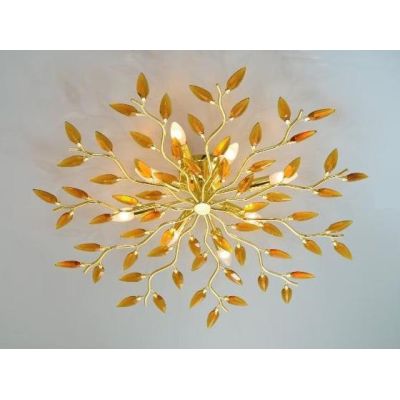 2088 PLAFONIERA DIAMETRO 86 CM CROMO-TRASPARENTE ORO-AMBRA CROMO-FUME' AFFRALUX - Cristalensi Shop Online