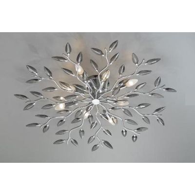 2088 PLAFONIERA DIAMETRO 86 CM CROMO-TRASPARENTE ORO-AMBRA CROMO-FUME' AFFRALUX - Cristalensi Shop Online