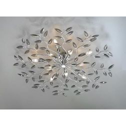 2089 PLAFONIERA ORO-AMBRA CROMO FUME' CROMO TRASPARENTE DIAMETRO 102 CM AFFRALUX - Cristalensi Shop Online 2