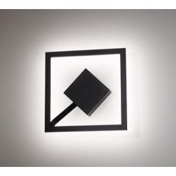 QUATTRO PLAFONIERA APPLIQUE GRANDE LED 36,5W 3000K QUADRATO LATO 30 AFFRALUX - Cristalensi Shop Online 2