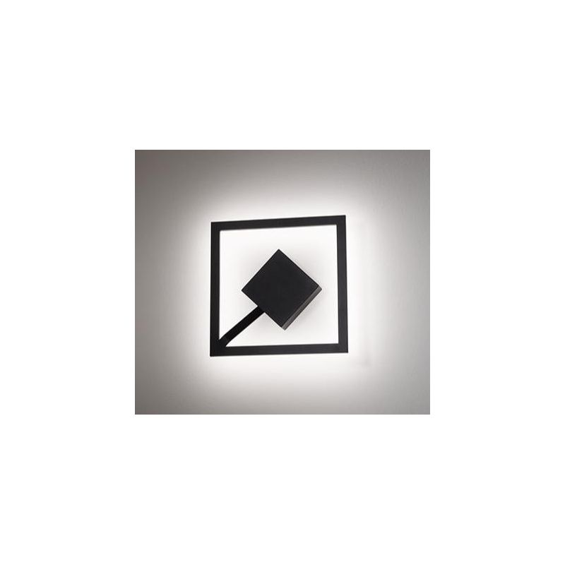 QUATTRO PLAFONIERA APPLIQUE GRANDE LED 36,5W 3000K QUADRATO LATO 30 AFFRALUX - Cristalensi Shop Online
