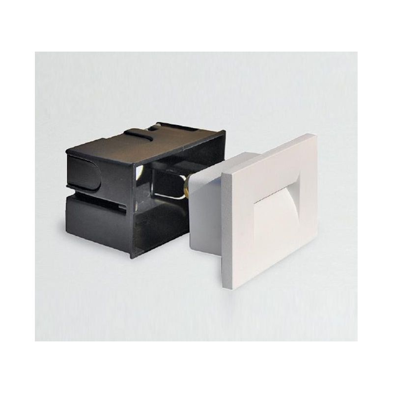 FAST SEGNAPASSO RETTANGOLARE DA INCASSO A LED 3W IP65 IN DUE COLORI X SCATOLA 503 Pan International - Cristalensi Shop Online