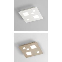 402 PLAFONIERA APPLIQUE QUADRATA CON LED INTEGRATO MODERNA 25W 3000K AFFRALUX - Cristalensi Shop Online