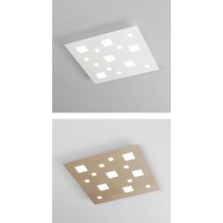 404 PLAFONIERA CHECKER BOARD 61X61 LED 60W LUCE 3000K BIANCA O SABBIA AFFRALUX - Cristalensi Shop Online