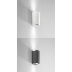 PIANOSA APPLIQUE DA ESTERNO IP54 IN ALLUMINIO BIANCO O ANTRACITE LED SOSTITUIBILE ISYLUCE - Cristalensi Shop Online