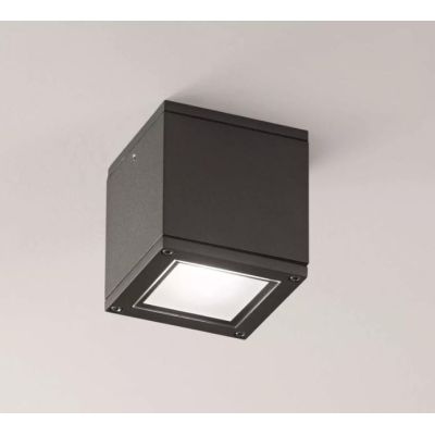 575 576 PICCOLA PLAFONIERA A CUBO PER ESTERNI IP54 BIANCO O ANTRACITE ATTACCO GU10 MODERNA ISYLUCE - Cristalensi Shop Online