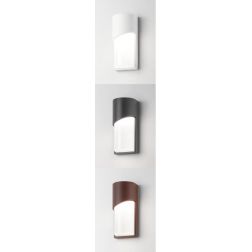 SECTION APPLIQUE DA ESTERNO IP54 BIANCA ANTRACITE O CORTEN DESIGN MODERNO ATTACCO E27 ISYLUCE - Cristalensi Shop Online