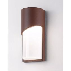 SECTION APPLIQUE DA ESTERNO IP54 BIANCA ANTRACITE O CORTEN DESIGN MODERNO ATTACCO E27 ISYLUCE - Cristalensi Shop Online 2