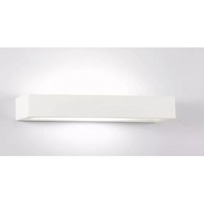 APPLIQUE ISYLUCE EFFETTO GESSO 2XE27 VERNICIABILE RETTANGOLARE MODERNO ISYLUCE - Cristalensi Shop Online