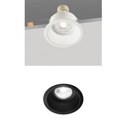 708 INCASSO SIMPLE DI ISYLUCE ALLUMINIO BIANCO O NERO CARTONGESSO PORTALAMPADE GU10 ISYLUCE - Cristalensi Shop Online