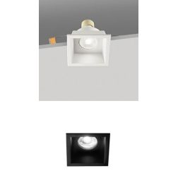 711 INCASSO QUADRATO SIMPLIE DI ISYLUCE IN ALLUMINIO NERO O BIANCO PORTALAMPADE GU10 ISYLUCE - Cristalensi Shop Online